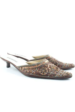 Pantoletten> Absatz Pantoletten Größe 41 braun