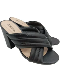 Pantoletten>JustFab Absatz Pantoletten Größe 38,5 schwarz