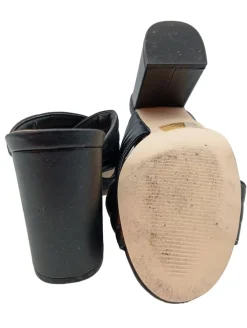 Pantoletten>JustFab Absatz Pantoletten Größe 38,5 schwarz