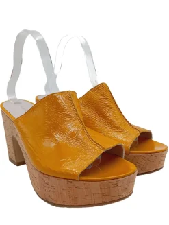 Pantoletten>Kennel & Schmenger Absatz Pantoletten Größe 40 goldorange