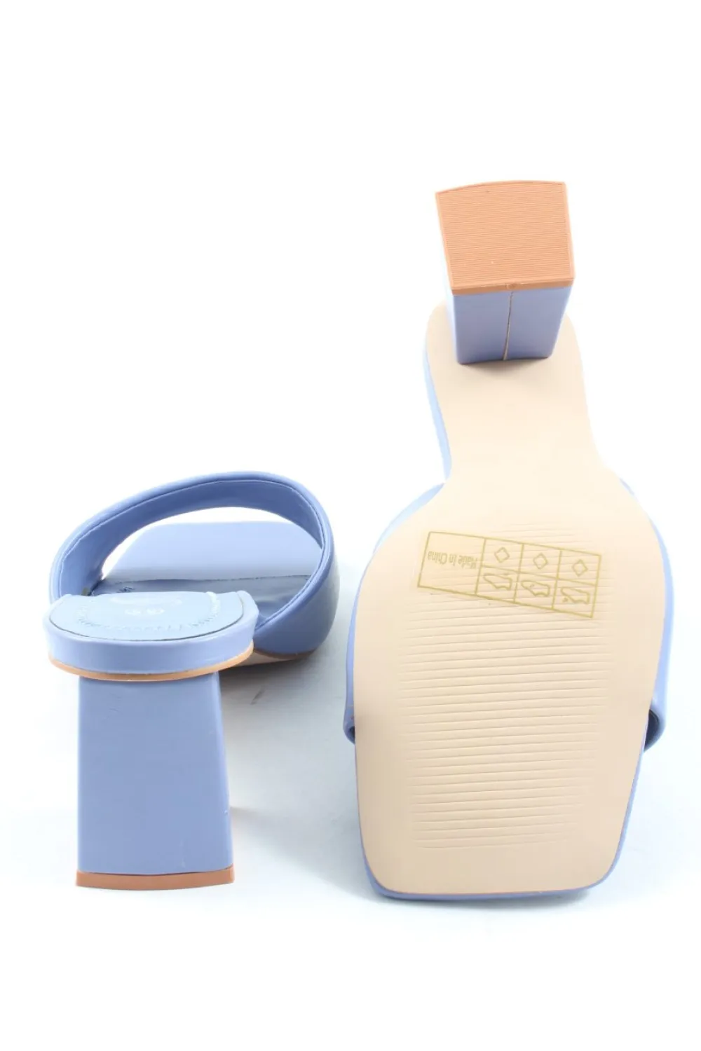 Pantoletten>SheIn Absatz Pantoletten Größe 38,5 blau