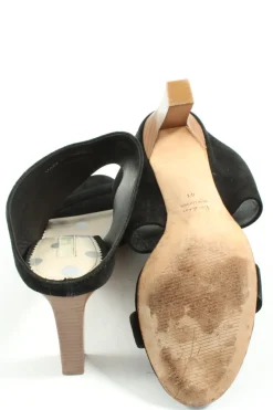 Pantoletten>Boden Absatz Pantoletten Größe 41 schwarz