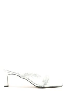 Pantoletten>Pia Jarrett Absatz Pantoletten Größe 40 silberfarben