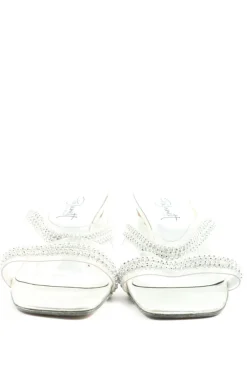 Pantoletten>Pia Jarrett Absatz Pantoletten Größe 40 silberfarben