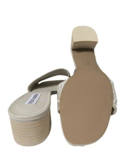 Pantoletten>Steve Madden Absatz Pantoletten Größe 40 hellgrau