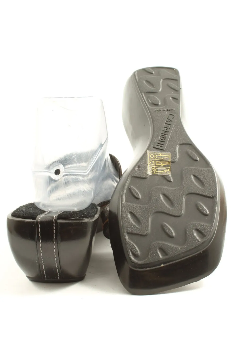 Pantoletten>Cafu00e8noir Absatz Pantoletten Größe 37 braun