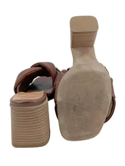 Pantoletten>Hessnatur Absatz Pantoletten Größe 40 braun