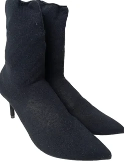 Stiefel>Zara Basic Absatz Stiefel Größe 39 schwarz