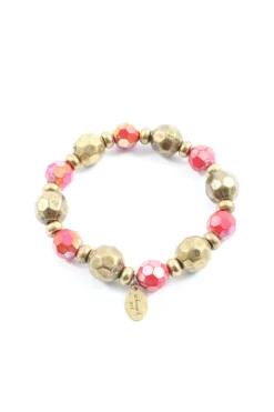 Armschmuck>schmuck-art Armband goldfarbenrot