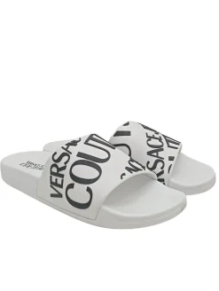 Pantoletten>Versace Badeslipper Größe 39 weiß