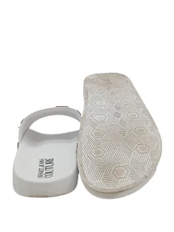 Pantoletten>Versace Badeslipper Größe 39 weiß