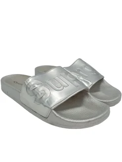 Pantoletten>Superga Badeslipper Größe 40 silberfarben