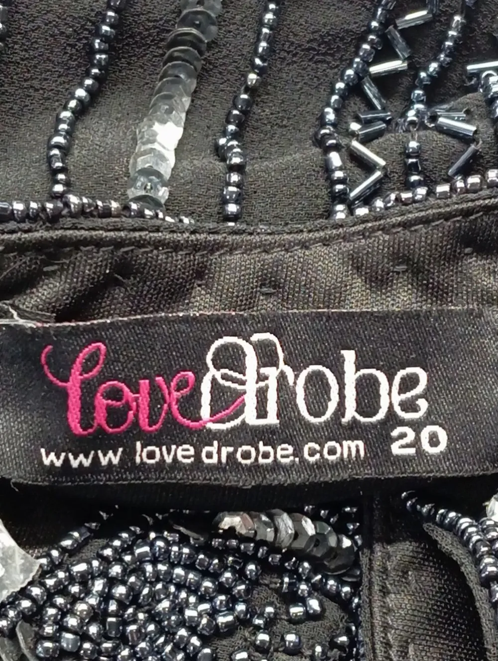 Bodies>lovedrobe Basic-Body Größe 40 schwarzsilberfarben