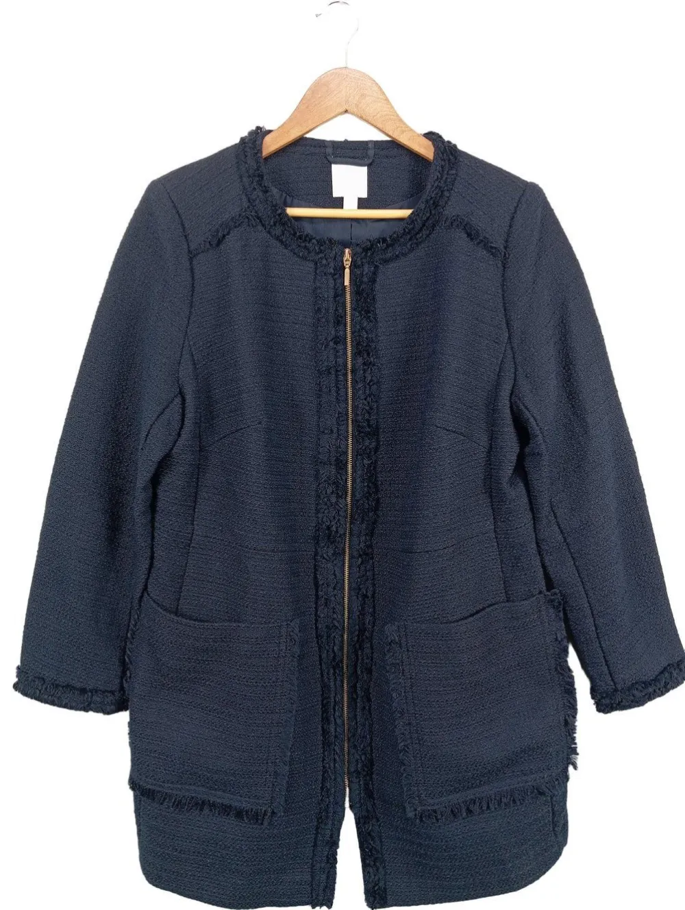 Mäntel>H&M Übergangsmantel Größe 48 dunkelblau