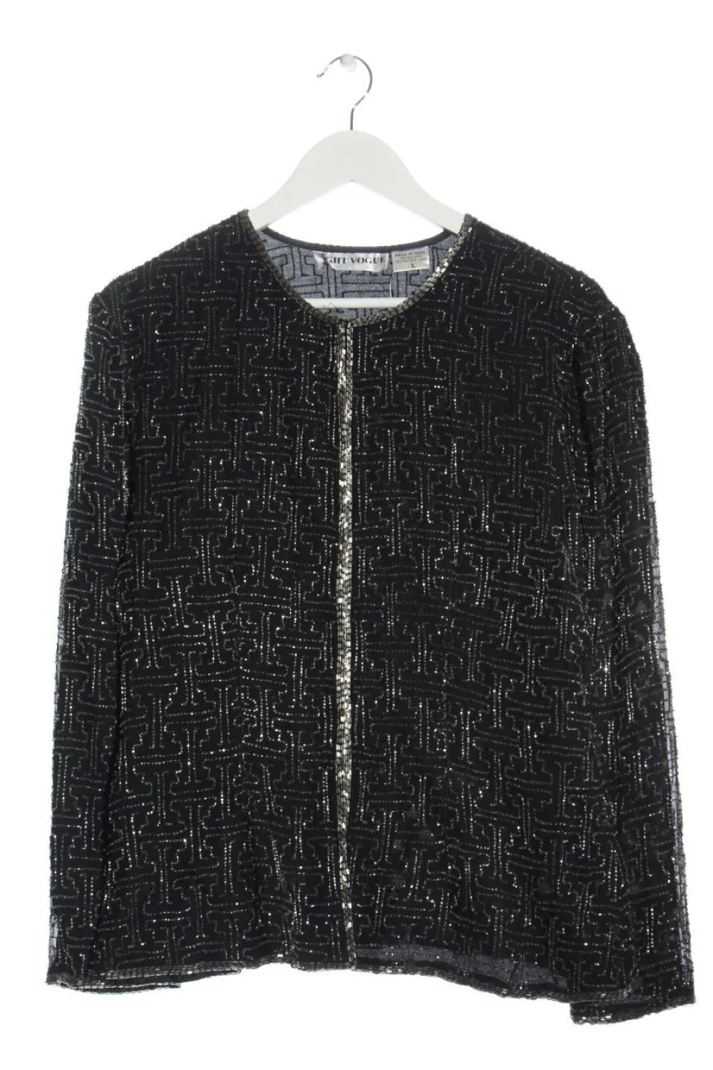 Jacken>night vogue Blusenjacke Größe 40 schwarzsilberfarben