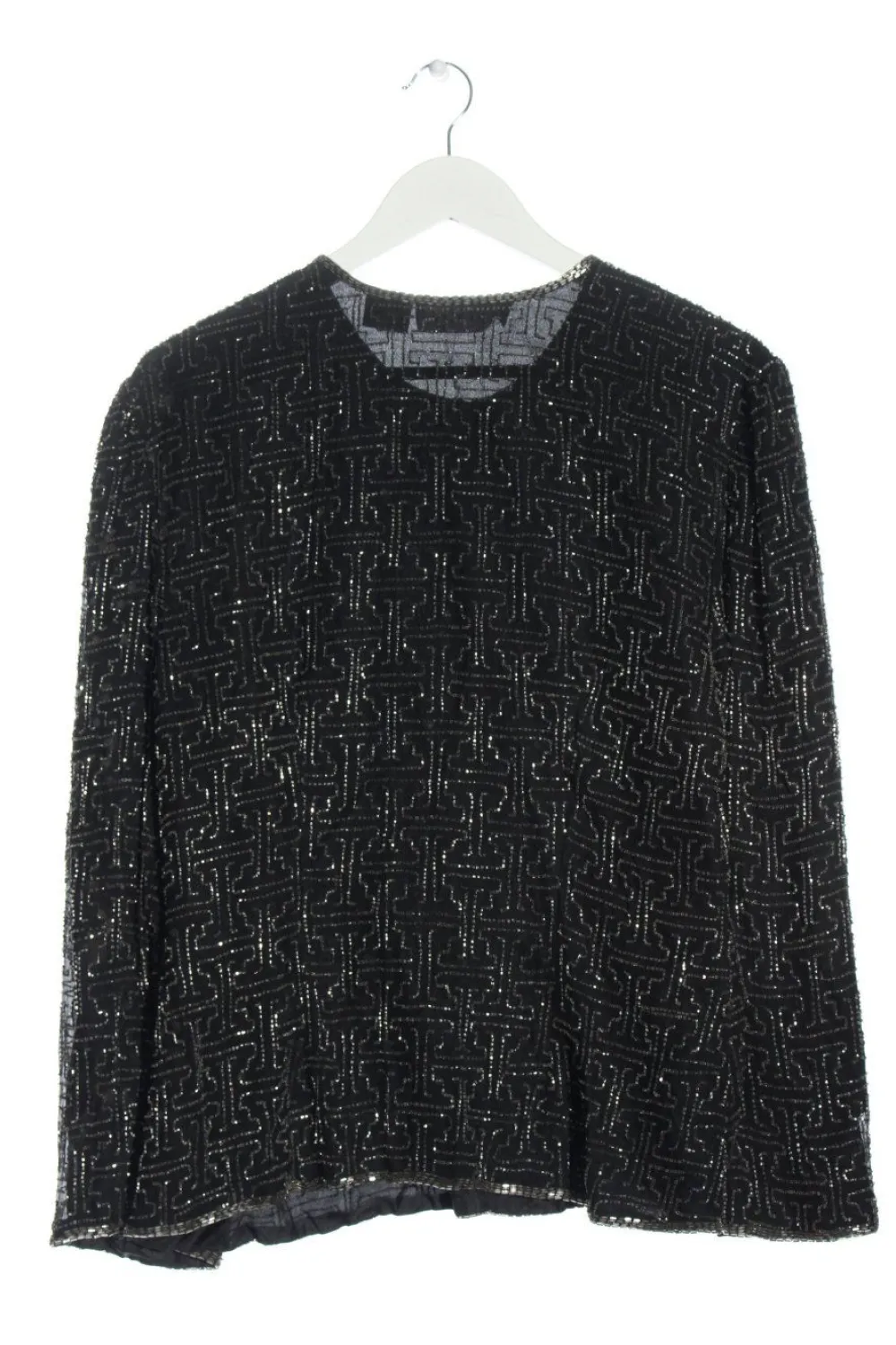 Jacken>night vogue Blusenjacke Größe 40 schwarzsilberfarben