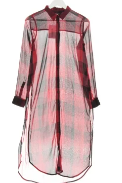 Kleider>Zara Woman Blusenkleid Größe 36 rotschwarz