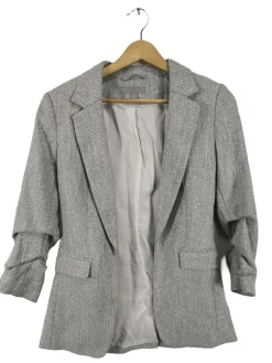 Blazer>H&M Boyfriend-Blazer Größe 34 hellgrau
