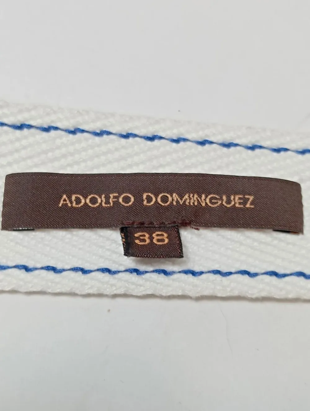 Gürtel>Adolfo Dominguez Canvasgürtel weiß