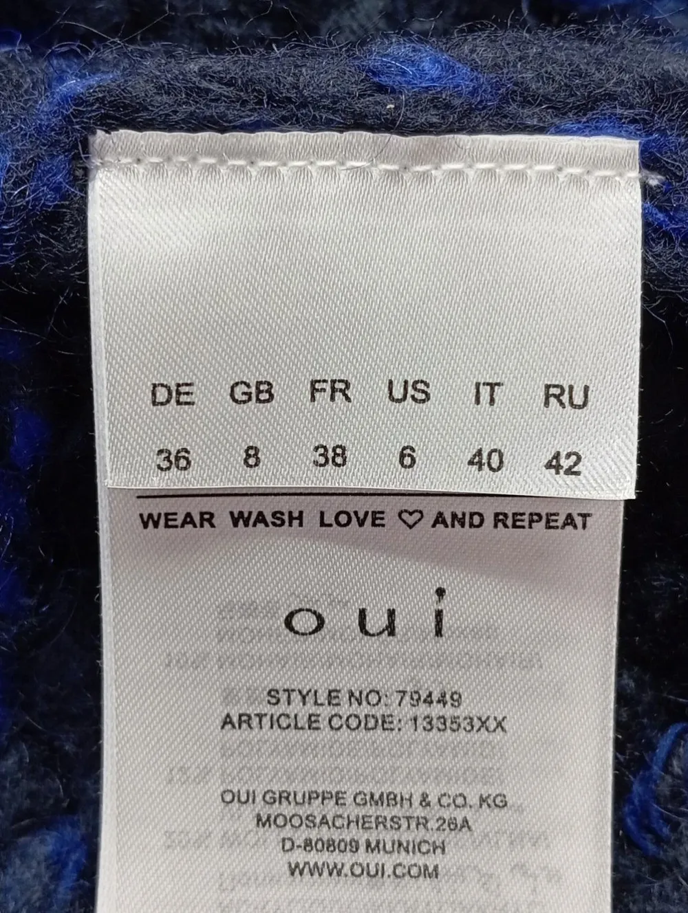 Jacken>Oui Cardigan Größe 36 blau