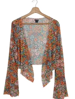 Jacken>Monki Cardigan Größe 40 hellorangeblau