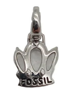 Charms>Fossil Charm silberfarben