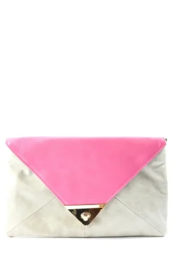 Clutches>Gina Benotti Clutch wollweißpink