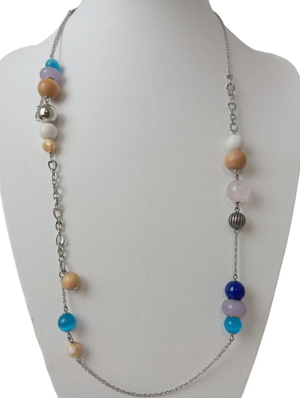 Colliers>Fossil Collier silberfarben