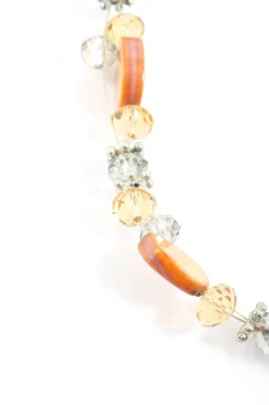 Colliers>Loculi Collier hellorangesilberfarben