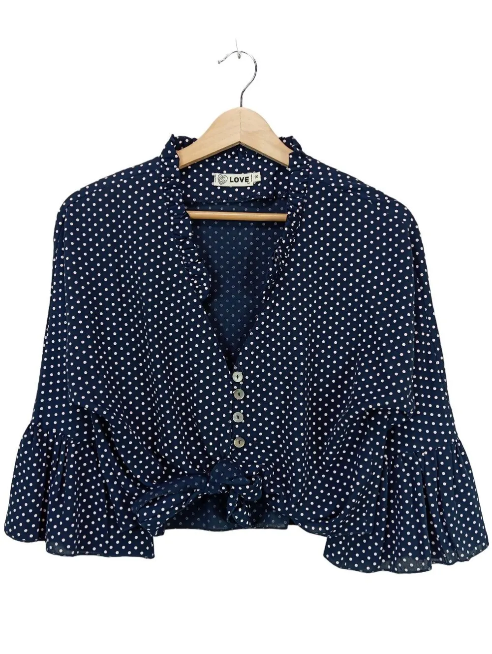 Shirts>Love Cropped Shirt Größe 36 blau