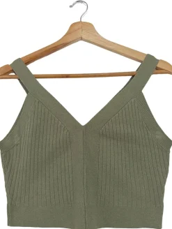 Tops>H&M Cropped Top Größe 36 khaki
