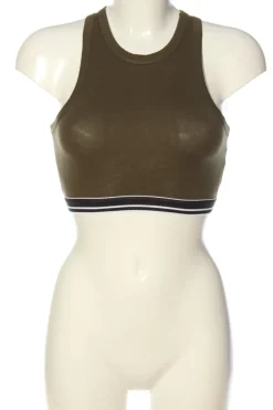 Tops>Pull & Bear Cropped Top Größe 36 khakischwarz