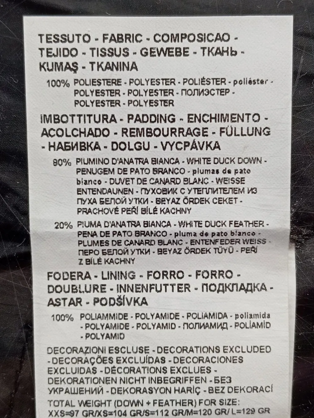 Daunenjacke Größe 38-Armani Clearance