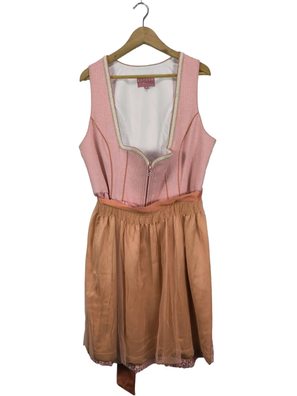 Trachtenmode>Kru00fcger Dirndl Größe 48 hellorangepink