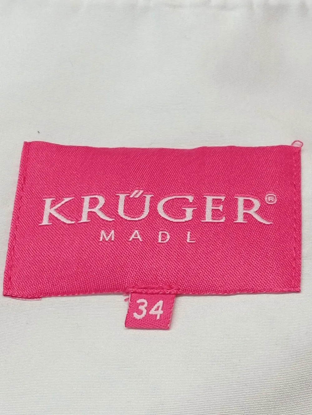 Trachtenmode>Kru00fcger MADL Dirndl Größe 34 hellgrauwollweiß