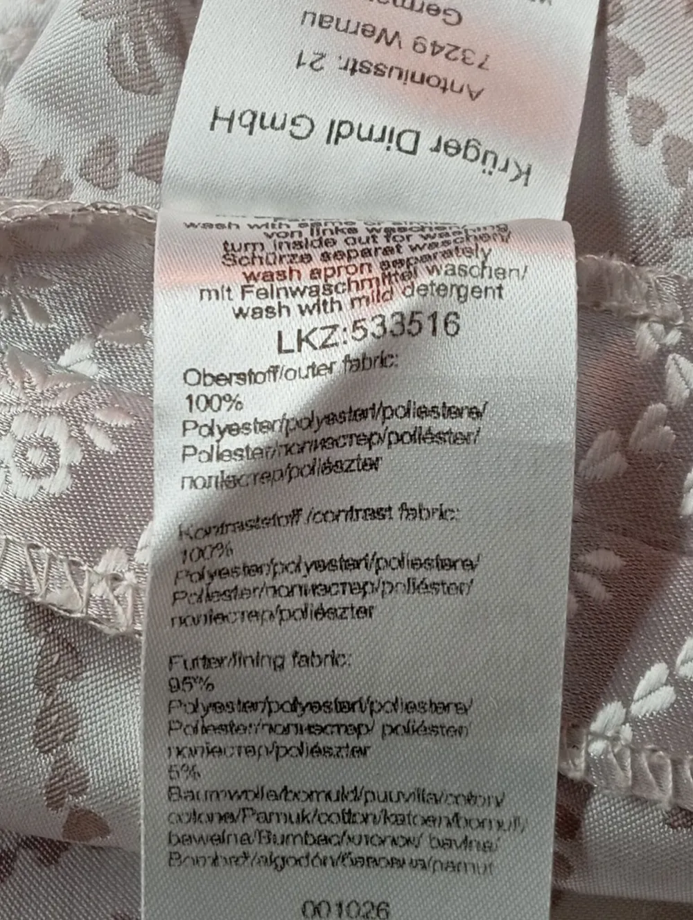 Trachtenmode>Kru00fcger MADL Dirndl Größe 34 hellgrauwollweiß