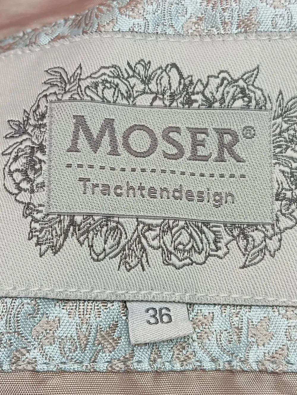 Trachtenmode>Moser Dirndl Größe 36 blauwollweiß