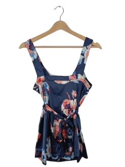 Tops>Laura Scott Empire Waist Top Größe 38 blaupink