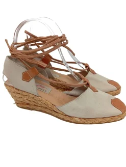 Sandalen>Beverly Feldman Espadrilles-Sandalen Größe 37 wollweißbraun