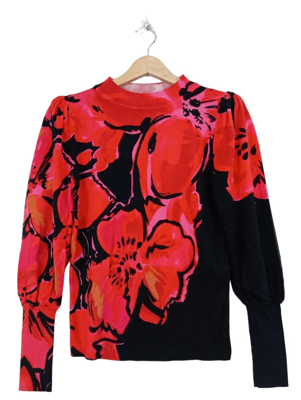 Pullover>Alba Moda Feinstrickpullover Größe 34 rotschwarz