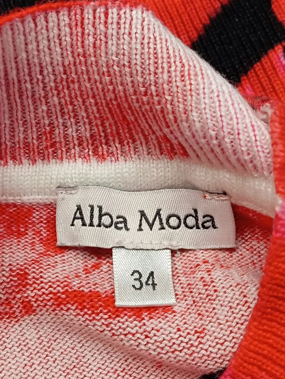 Pullover>Alba Moda Feinstrickpullover Größe 34 rotschwarz