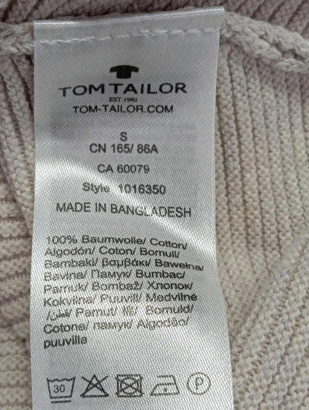 Pullover>Tom Tailor Feinstrickpullover Größe 36 wollweiß