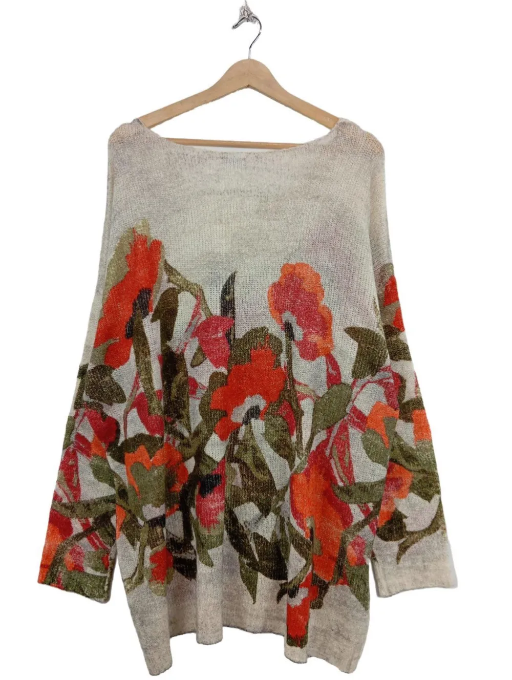 Pullover>Samoon Feinstrickpullover Größe 54 wollweißrot