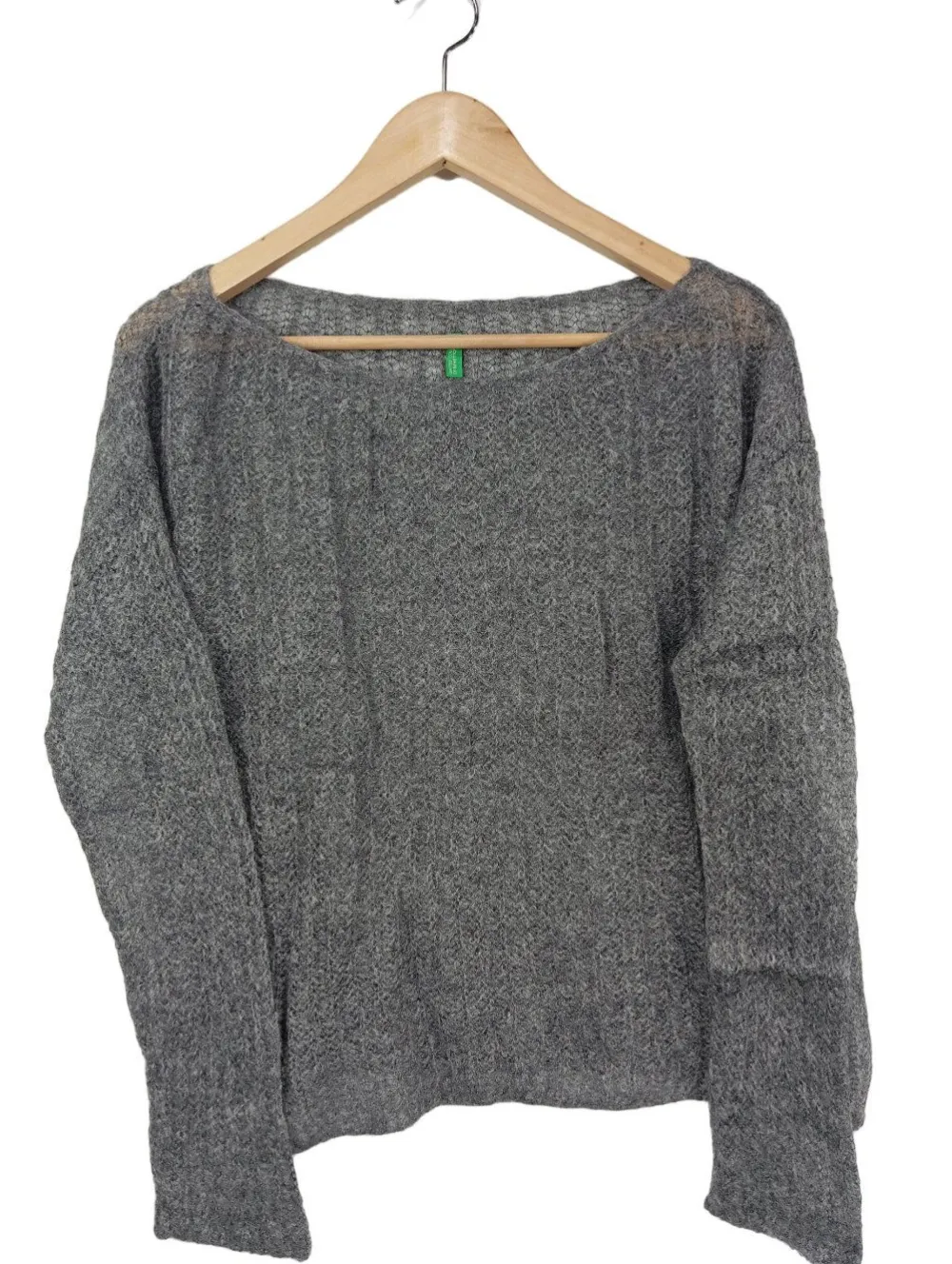 Pullover>United Colors of Benetton Feinstrickpullover Größe 38 hellgrau