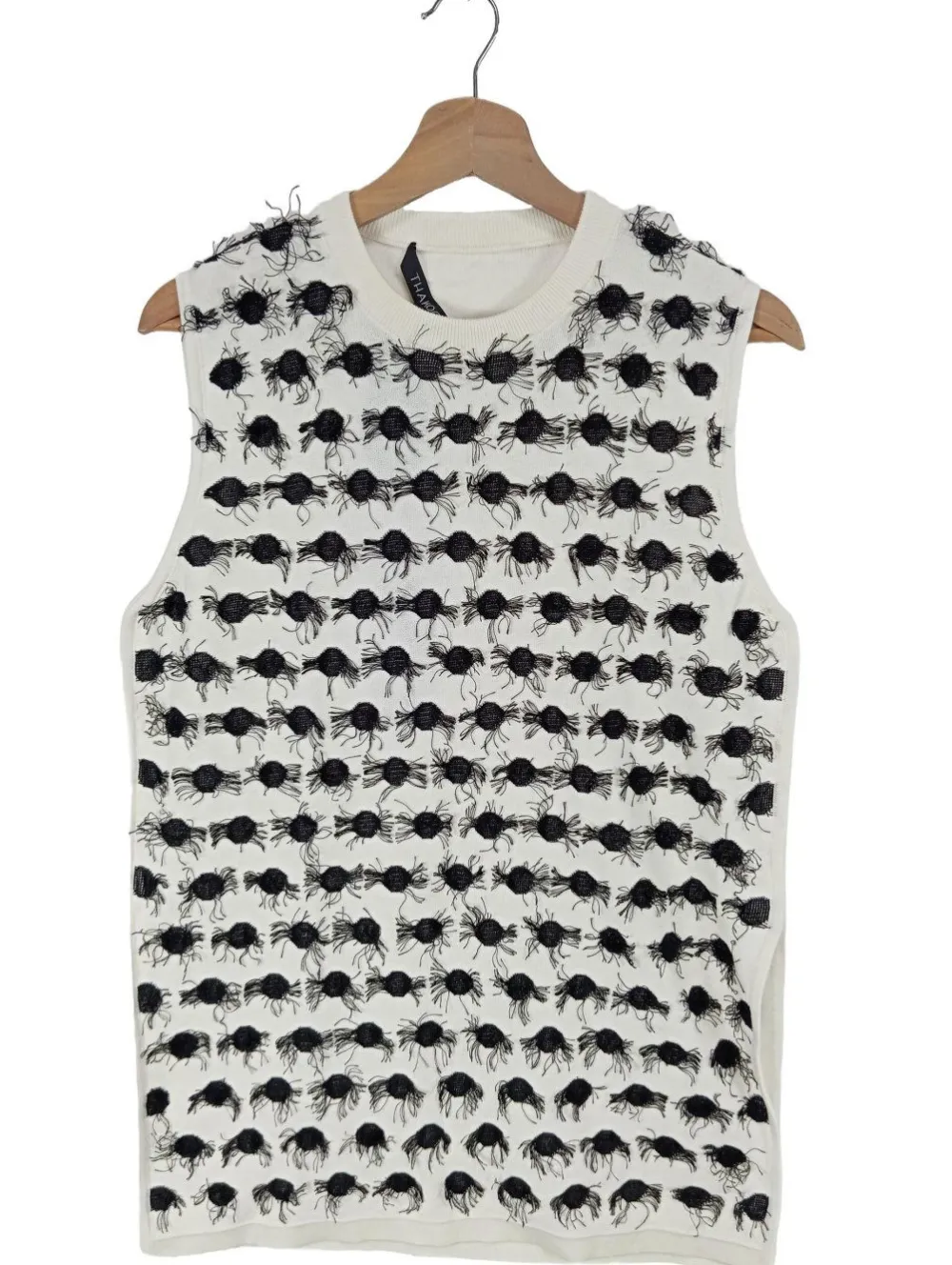 Pullunder>Thakoon Feinstrickpullunder Größe 36 weißschwarz