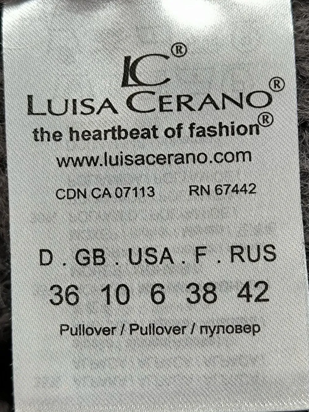 Pullunder>Luisa Cerano Feinstrickpullunder Größe 36 hellgrau