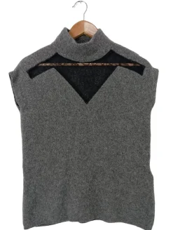 Pullunder>Madeleine Feinstrickpullunder Größe 36 dunkelgrauschwarz