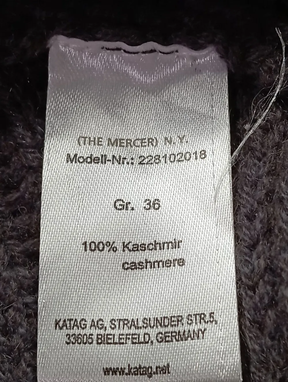 Pullunder>(The Mercer) NY Feinstrickpullunder Größe 36 taupe