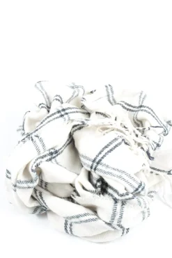 Schals>H&M Fransenschal weißschwarz