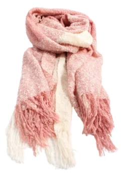 Schals>H&M Divided Fransenschal pinkweiß